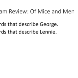 Why were george and lennie run out of weed