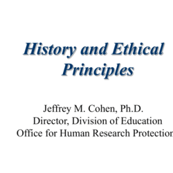 History and ethical principles - sbe