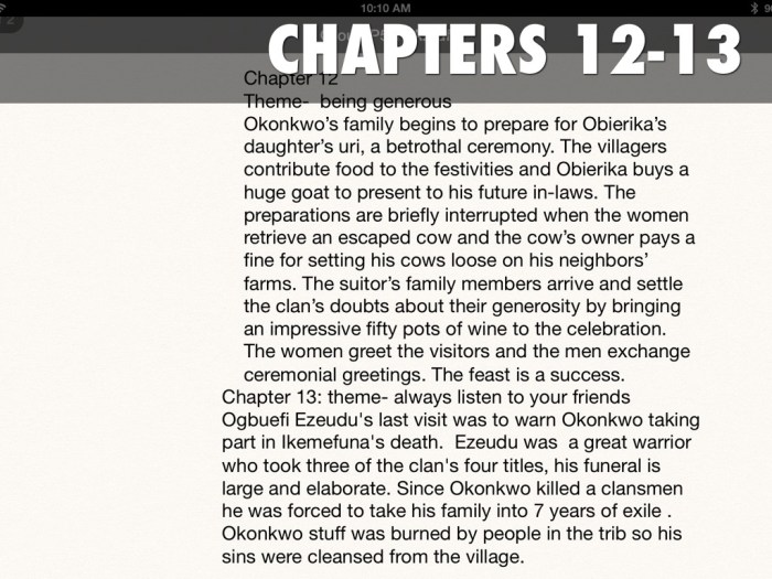 Chapter 12 summary things fall apart