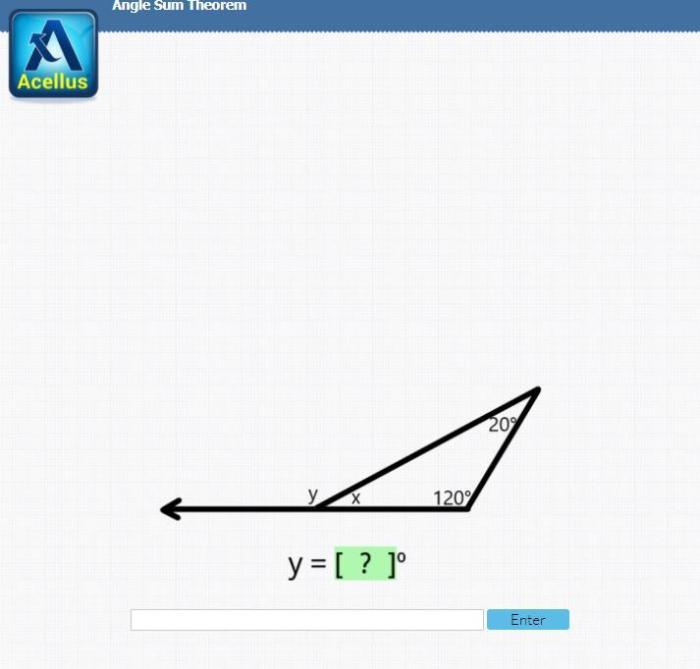 Acellus angle sum theorem answers