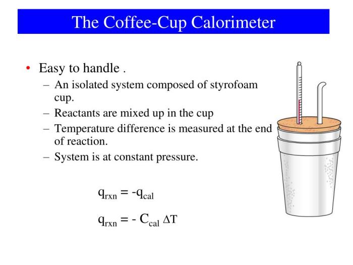 In a coffee cup calorimeter 50.0 ml